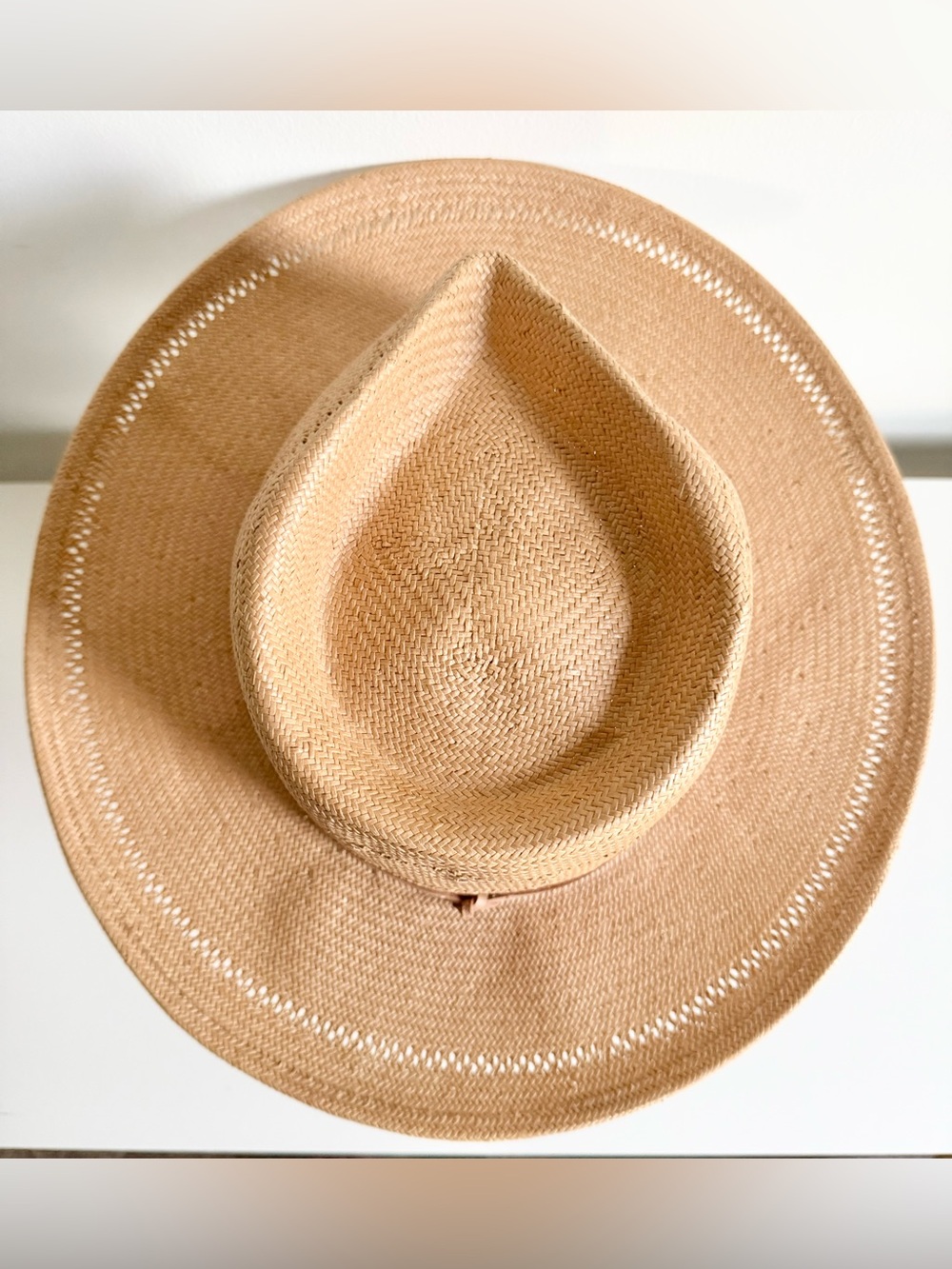 Gigi Pip Arlo Rancher Fedora Straw Hat In Honey Boho Summer Beach Size 57 - Picture 12 of 16